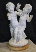 Guglielmo Pugi (1850-1915) - Sculpture, Coppia di Angioletti, Antiquités & Art, Antiquités | Céramique & Poterie