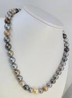 Halsketting Zilver, ALGT gecertificeerde Multi Tahiti parels, Nieuw