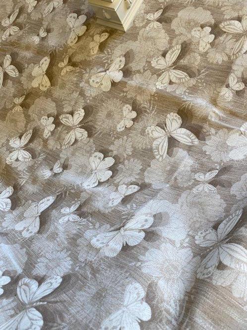 san leucio - exclusieve 3D vlinderstof met madeliefjes -, Antiek en Kunst, Antiek | Tapijten, Tafelkleden en Textiel