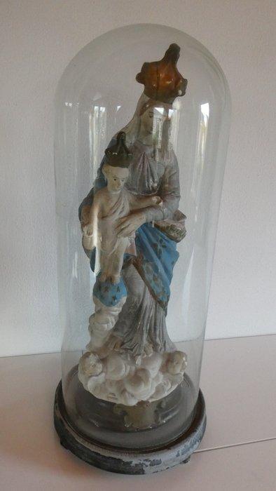 Beeld - Onze-Lieve-Vrouw van de Overwinning onder glazen, Antiek en Kunst, Antiek | Boeken en Manuscripten