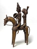 Grote bronzen paardrijdersstandbeeld - Dogon - Mali (Zonder, Antiek en Kunst