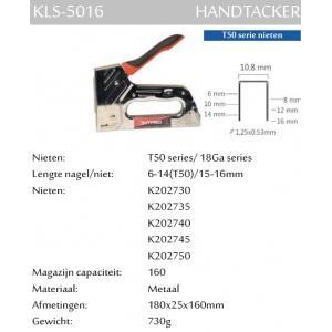 Kitpro basso kls-5016 manuele handtacker voor t50 en 18ga, Bricolage & Construction, Outillage | Outillage à main