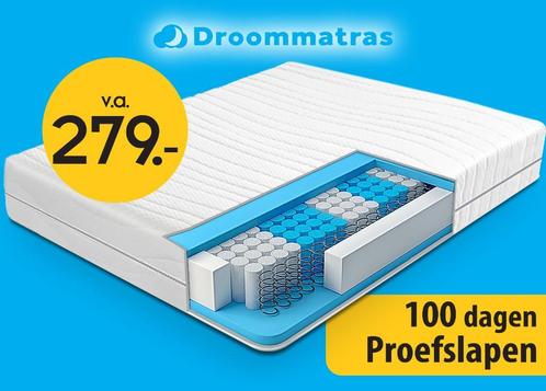 Matras 90x220 cm pocketvering met 7 comfortzones, Huis en Inrichting, Slaapkamer | Matrassen en Bedbodems, 90 cm, 220 cm, Eenpersoons