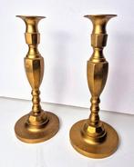 Kandelaar (2) - Art Deco Kaarsenhouders Set - 27 cm - Koper