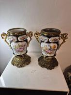 Vase - Porcelaine, Bronze - Paire de vases cache-pots, Antiquités & Art
