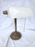 Bankierslamp - Glas, Messing - Bureaulamp