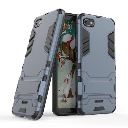 iPhone 8 Plus - Robotic Armor Case Cover Cas TPU Hoesje Navy, Télécoms, Téléphonie mobile | Housses, Coques & Façades | Apple iPhone