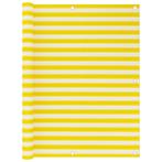 vidaXL Balkonscherm 120x500 cm HDPE geel en wit, Tuin en Terras, Verzenden, Nieuw