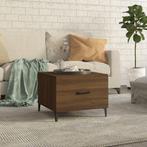 vidaXL Salontafel met metalen poten 50x50x40 cm bruin, Huis en Inrichting, Tafels | Salontafels, Verzenden, Nieuw