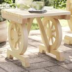 vidaXL Tuinvoetenbank 40x36,5x38,5 cm massief vurenhout, Verzenden, Nieuw