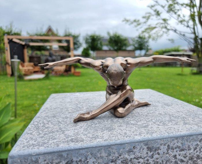 Beeld, Olympian Man - Cold Bronze 27cm - 9,5 cm - Hars, Antiek en Kunst, Curiosa en Brocante