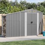 vidaXL Tuinschuur 277x93x179 cm gegalvaniseerd staal grijs, Tuin en Terras, Verzenden, Nieuw