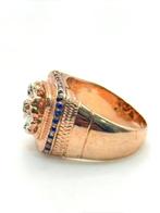 Sans prix de réserve - Bague - 9 carats Or rose, Argent -, Handtassen en Accessoires, Ringen, Nieuw