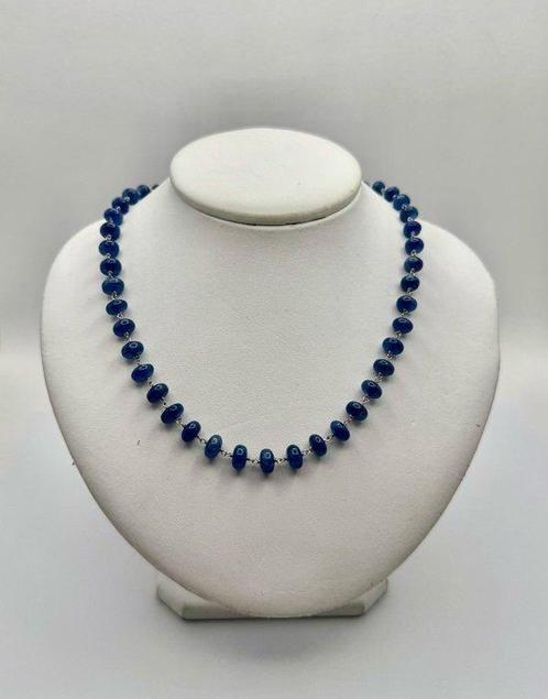 Collier - 18 carats Or blanc - Tanzanites et diamants, Handtassen en Accessoires, Kettingen