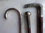 Wandelstok (3) - Zilver, Hout, Antiek en Kunst