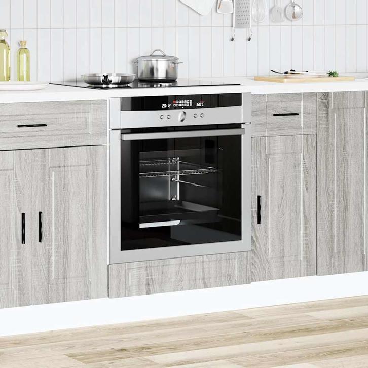vidaXL Ovenkast Porto bewerkt hout grijs sonoma eiken, Maison & Meubles, Armoires | Autre, Envoi