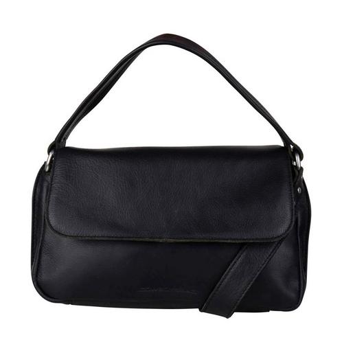 Cowboysbag leren schoudetas Handa zwart, Handtassen en Accessoires, Tassen | Schoudertassen, Nieuw, Verzenden