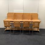 Complete 4 persoons mobiele werkplek met 4 stoelen, (br) 250, Gebruikt, Bureau