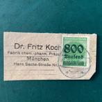 Empire allemand 1923 - 800 000 sur 500 Mark sur fragment -, Gestempeld