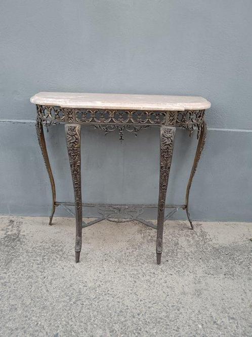 Console - Bronze, Marbre - Console en bronze, Antiek en Kunst, Antiek | Overige Antiek