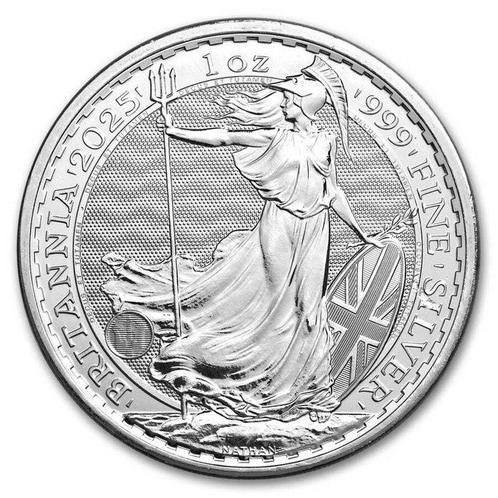Royaume-Uni. 2 Pounds 2025 Britannia 1 oz (.9999) Silver, Postzegels en Munten, Munten | Europa | Niet-Euromunten