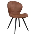 Stoelen | MAGIC | Microvezel/Metaal | Cognac | Zwarte Poten, Verzenden, Nieuw in verpakking