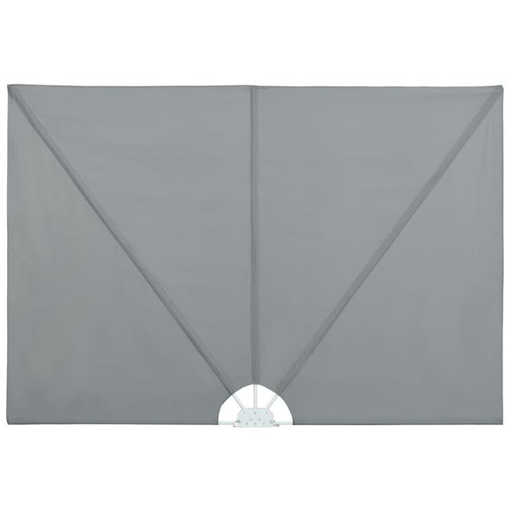 Inklapbaar Terrasscherm Grijs | Tweede Kansje | OP=OP, Tuin en Terras, Tuinschermen, Nieuw, Staal, 150 tot 200 cm, 200 cm of meer