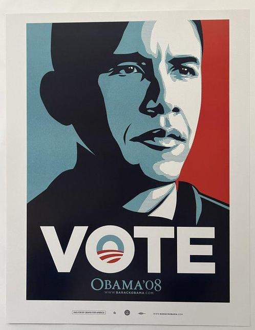 Obama - VOTE OBAMA08, Antiek en Kunst, Kunst | Tekeningen en Fotografie
