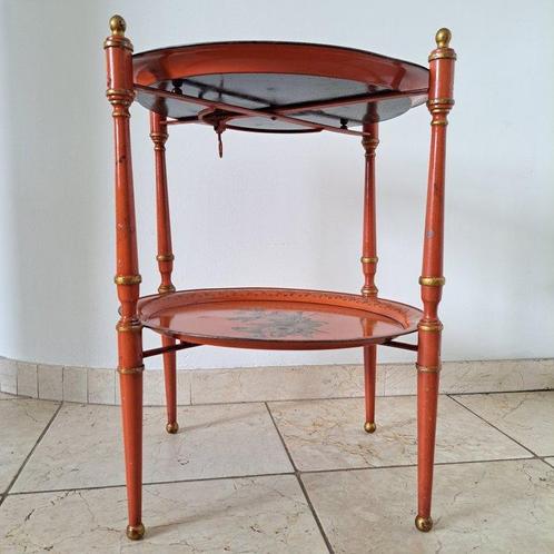 Chinoiserie - Bijzettafel - Metaal - Metal Server Tray, Antiek en Kunst, Curiosa en Brocante