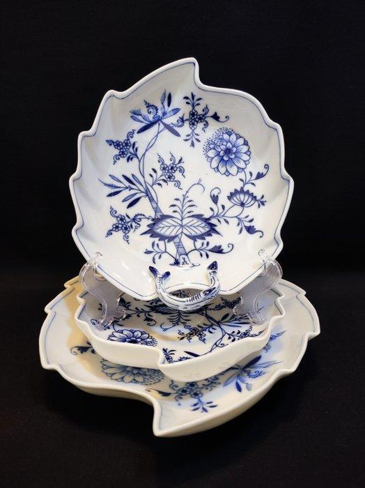 Meissen - Set kommen (3) - 3er Set antike Blattschalen (1x, Antiek en Kunst, Antiek | Glaswerk en Kristal