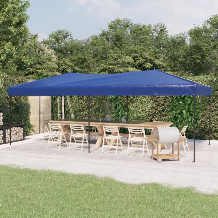 vidaXL Partytent inklapbaar 3x6 m blauw, Tuin en Terras, Partytenten, Nieuw, Verzenden