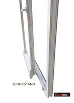 PVC Schuifraam voor terras of balkon extra staalversterkt, Nieuw, Dubbelglas, Ophalen of Verzenden, 160 cm of meer