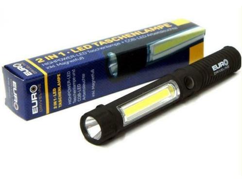EURODRIVELINE 2 in 1 LED zaklamp COB werklamp werkplaatslamp, Auto-onderdelen, Verlichting, Ophalen of Verzenden