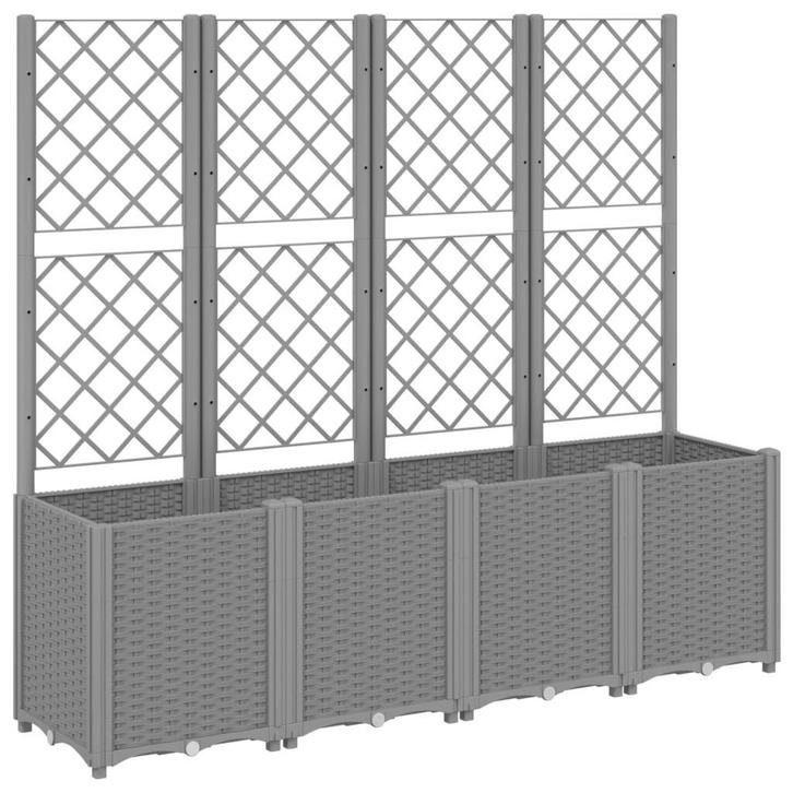 Plantenbak met Latwerk - Tweede Kansje voor je Klimplanten!, Tuin en Terras, Bloembakken en Plantenbakken, 60 cm of meer, 100 cm of meer