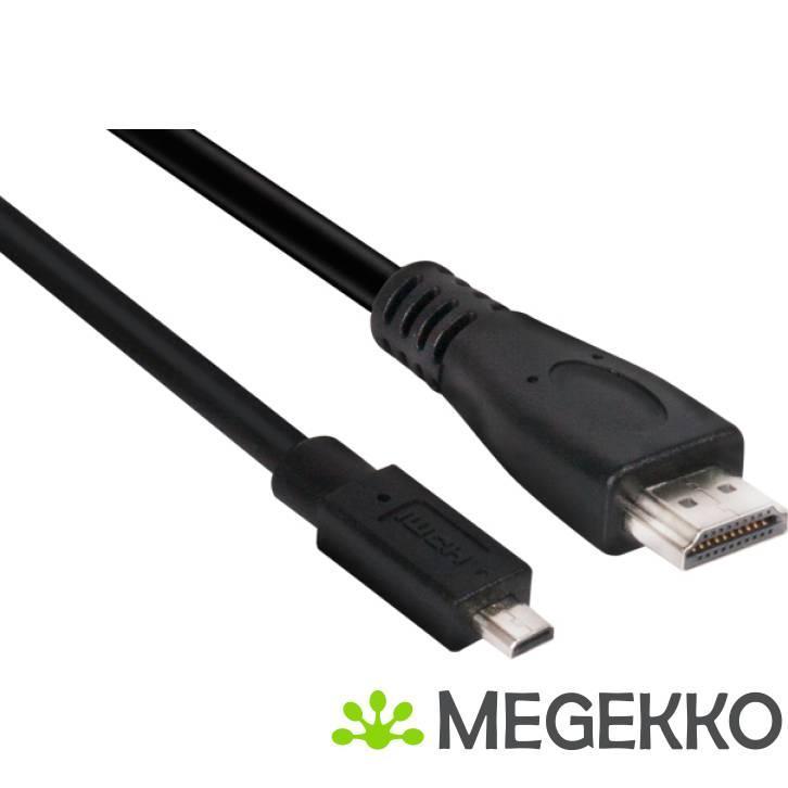 CLUB3D Micro HDMI naar HDMI 2.0 4K60Hz Kabel 1M, Computers en Software, Overige Computers en Software, Nieuw, Verzenden