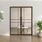 OUTLET: Dubbele stalen taatsdeur 6 Vlaks  Brons Helder glas, Minder dan 80 cm, Overige typen, Nieuw, Metaal
