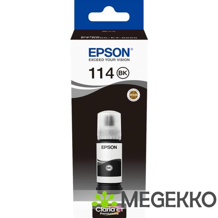 Epson EcoTank pigment zwart T 114 70 ml T 07A1, Computers en Software, Overige Computers en Software, Nieuw, Verzenden