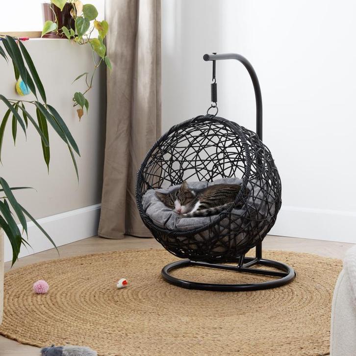 Fauteuil suspendu pour chat - noir et gris - 45 x 60 x 75 cm, Maison & Meubles, Fauteuils, Neuf, Envoi