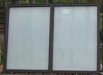 aluminium raam , chassis , venster 217 x 159 zwart ral 9005, Raamkozijn, Ophalen of Verzenden, 150 tot 225 cm, 150 tot 225 cm