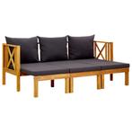 vidaXL Banc de jardin 3 places et coussins 179 cm Bois, Verzenden, Neuf