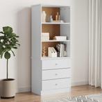 vidaXL Boekenkast met lades ALTA 60x35x142 cm massief, Huis en Inrichting, Verzenden, Nieuw