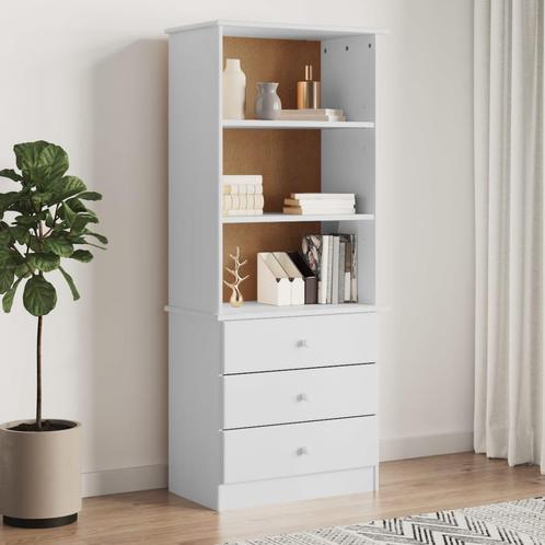 vidaXL Boekenkast met lades ALTA 60x35x142 cm massief, Huis en Inrichting, Kasten | Boekenkasten, Nieuw, Verzenden