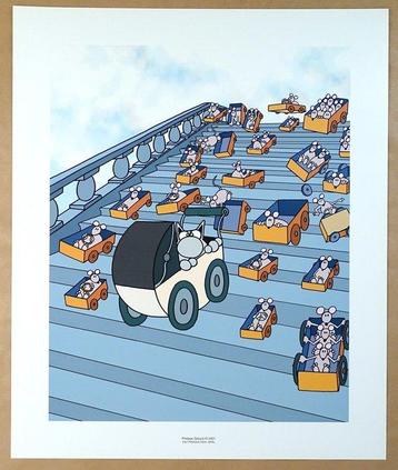 Geluck, Philippe - 2 Offset Print - Le Chat - 2001
