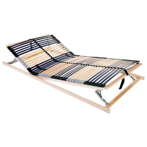 vidaXL Lamelbodem Bruin 140 x 190 cm Massief beukenhout, Huis en Inrichting, Slaapkamer | Bedden, Nieuw, Verzenden