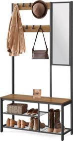 2dekans | ODADDY® Garderoberek Met Spiegel - Kapstok -, Ophalen of Verzenden