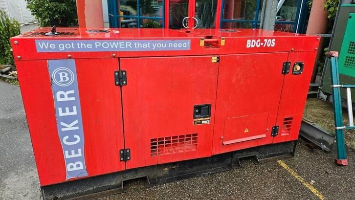 Becker 70 KVA - Occasie diesel generator - Javac, Doe-het-zelf en Bouw, Aggregaten, Ophalen