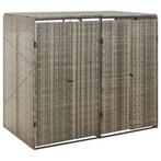 vidaXL Containerberging dubbel 140x80x117 cm poly rattan, Verzenden