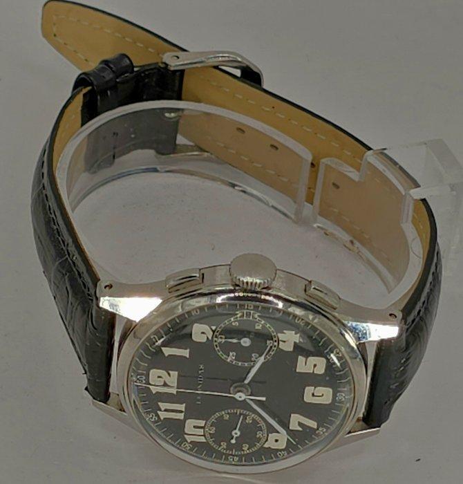 Leonidas + Ed. Heuer - Stahl Chronograph - schwarzes, Handtassen en Accessoires, Horloges | Heren