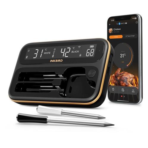 INKBIRD INT-12-BW Draadloze Smart Thermometer 2025, Tuin en Terras, Barbecue-accessoires, Nieuw, Verzenden