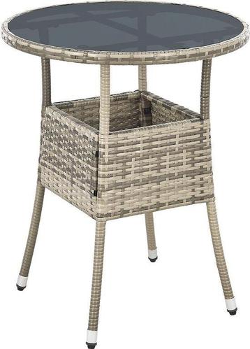 Tweedekans | Juskys Polyrotan Tuintafel / Bijzettafel / beschikbaar voor biedingen